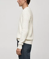 Mango Men's Crossed-Knit Sweater