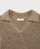 Mango Men's Alpaca And Wool Blend Polo Sweater