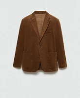 Mango Men's Slim-Fit Corduroy Blazer