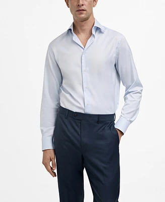 Mango Men's Slim-Fit Cotton Dress Shirt