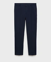 Mango Men's Regular-Fit Canvas Cotton Trousers