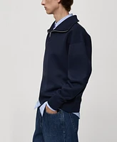 Mango Men's Relaxed-Fit Cotton Sweatshirt