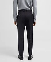 Mango Men's Stripes Detail Wool Slim-Fit Suit Pants