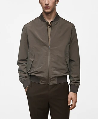 Mango Men's Waterproof Bomber Jacket