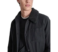 Dkny Men's Fleece-Lined Snap-Front Cotton Jacket