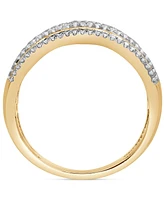 Diamond Multi Row Ring (1 ct. t.w.) in 14k Yellow Gold