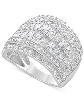 Diamond Cluster Multi Row Ring (3 ct. t.w.) in 14k White Gold