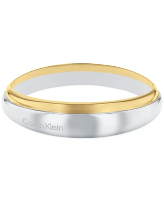 Calvin Klein Two-Tone Stainless Steel Bangle Bracelet