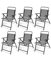 Givimo 6 Pieces Outdoor Patio Chairs with Rustproof Metal Frame