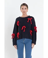 English Factory Women's Bow Detailed Knit