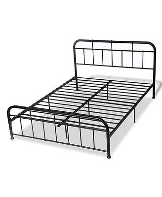 Slickblue 54" Contemporary Metal Platform Bed Frame Stylish Support for Bedroom Decor