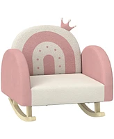 Qaba Kids Sofa, Rocking Toddler Sofa Chair, Gift for 18-36 Months,