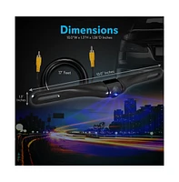 Pyle License Plate Car Rearview Backup Camera - Waterproof, 170° Viewing Angle, Built-In Distance Lines, Ip-68 (PLCM18BC)