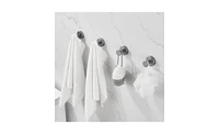 Slickblue Wall Hanging Coat Hooks with Screws Gun Grey Towel Hooks, 4-Pack for Entryway and Shoe Cabinet Organization
