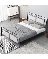 Slickblue 54" Modern Full Size Platform Bed Frame with Sturdy Support