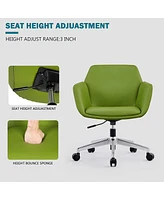 Slickblue Ergonomic Low Back Swivel Office Chair Adjustable Pu Leather Executive Chair with Lumbar Support