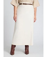 Eloquii Plus Belted Column Skirt