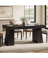 Tribesigns 55-Inch Dining Table for 4-6, Rectangular Room with Sturdy Legs, Wood Kitchen Dinner Table, Farmhouse