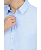 Vustra Men's Pattern Linen Short Sleeve Shirt