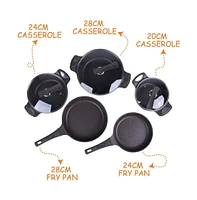 Slickblue 8-Piece Classic Stainless Steel Pots and Pans Set Essential Cookware for Cooking Enthusiasts