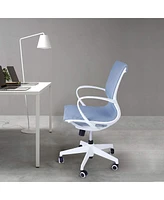 Slickblue Adjustable Mesh Office Computer Chair Ergonomic Mid-Back Swivel Task Chair with Armrests for Meetings