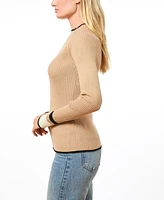 Cable & Gauge Women's Two Tone Ribbed Sweater