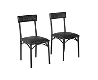 gaomon Dining Chairs Set of 2, Upholstered Dining Chairs with Back, Pu Leather Dining Kitchen Chair for Kitchen, Apartment, Dinner, Comfortable Seat