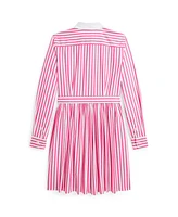 Polo Ralph Lauren Big Girls Striped Cotton Poplin Shirtdress