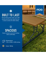 Plastic Development Group 6 Foot Picnic Table for Indoor and Outdoor Use, Brown