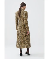 Nocturne Women's Leopard Printed Coat