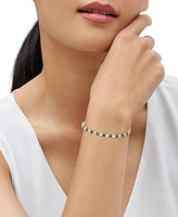 Grown With Love Lab Emerald (4-5/8 ct. t.w.) & Diamond (4-1/2 Tennis Bracelet 14k Gold (Also Ruby Grow