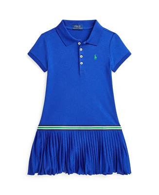 Polo Ralph Lauren Toddler and Little Girls Pleated Stretch Mesh Dress