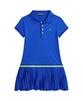 Polo Ralph Lauren Toddler and Little Girls Pleated Stretch Mesh Dress