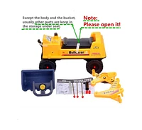 Slickblue Kids Ride-On Bulldozer Truck Toy Construction Vehicle Tractor for Boys