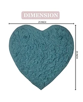 Home Weavers Modesto Heart Shaped Bath Rug, 25" x