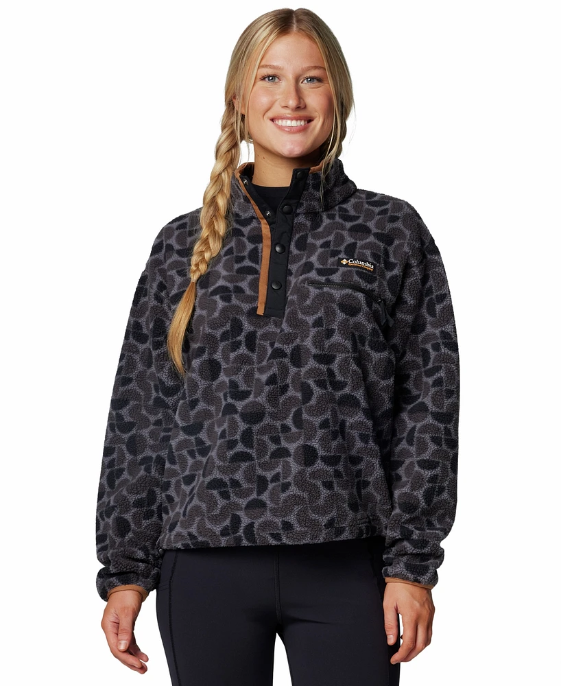 Columbia Women's Helvetia Ii Printed Cropped Half-Snap Fleece