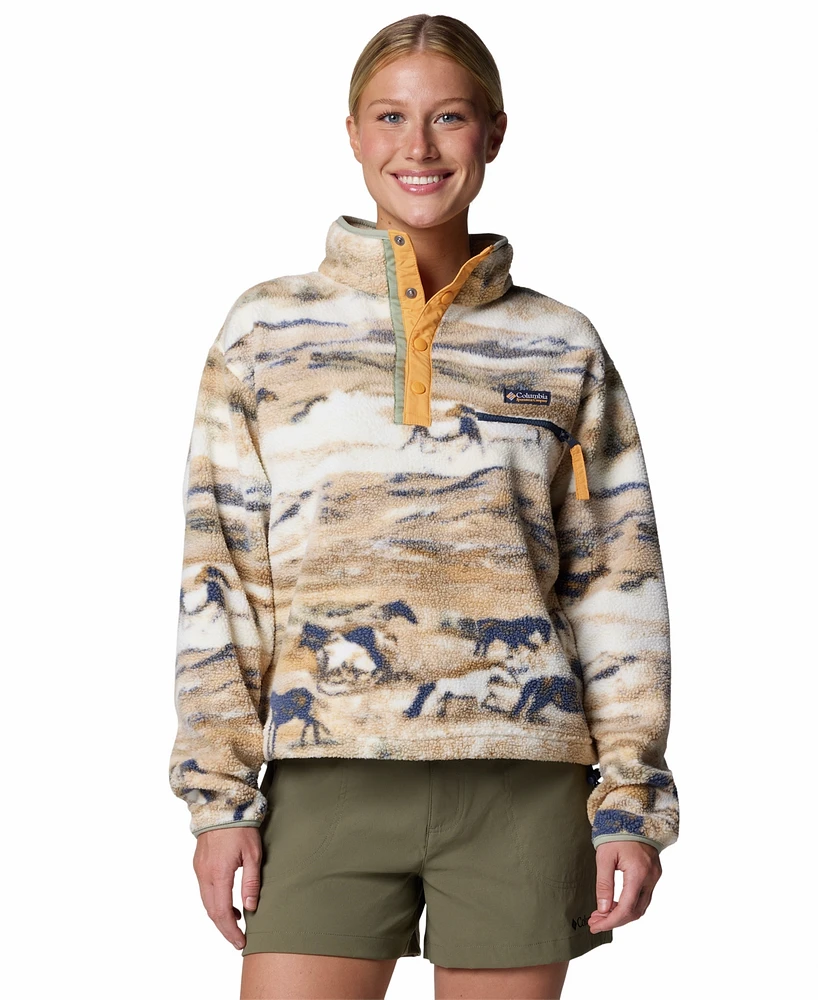 Columbia Women's Helvetia Ii Printed Cropped Half-Snap Fleece