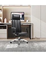 Slickblue Ergonomic High Back Leather Office Chair Adjustable Height, Tilt Function, 360° Swivel, Tall Design