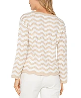 Liverpool Los Angeles Women's Boat-Neck Scalloped-Hem Sweater