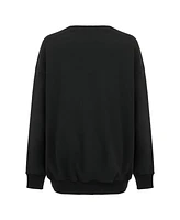 Nocturne Women's Oversized Sweatshirt with Metallic Accessory Details