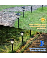 Maggift 12-Pack Waterproof Solar Path Lights for Outdoor Spaces