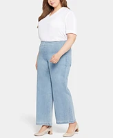 Nydj Plus Pull-On Teresa Wide Leg Jeans