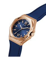 Guess Men's Analog Blue Silicone Watch, 42mm