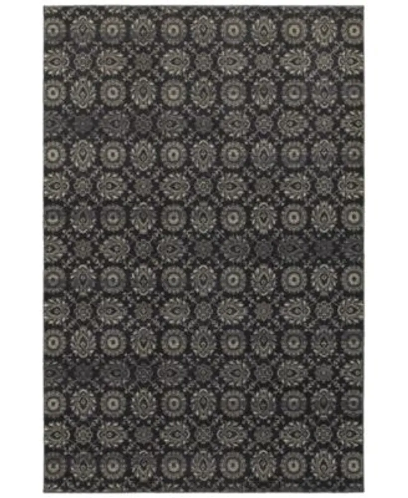 Jhb Design Tidewater Meridian Navy Grey Area Rugs