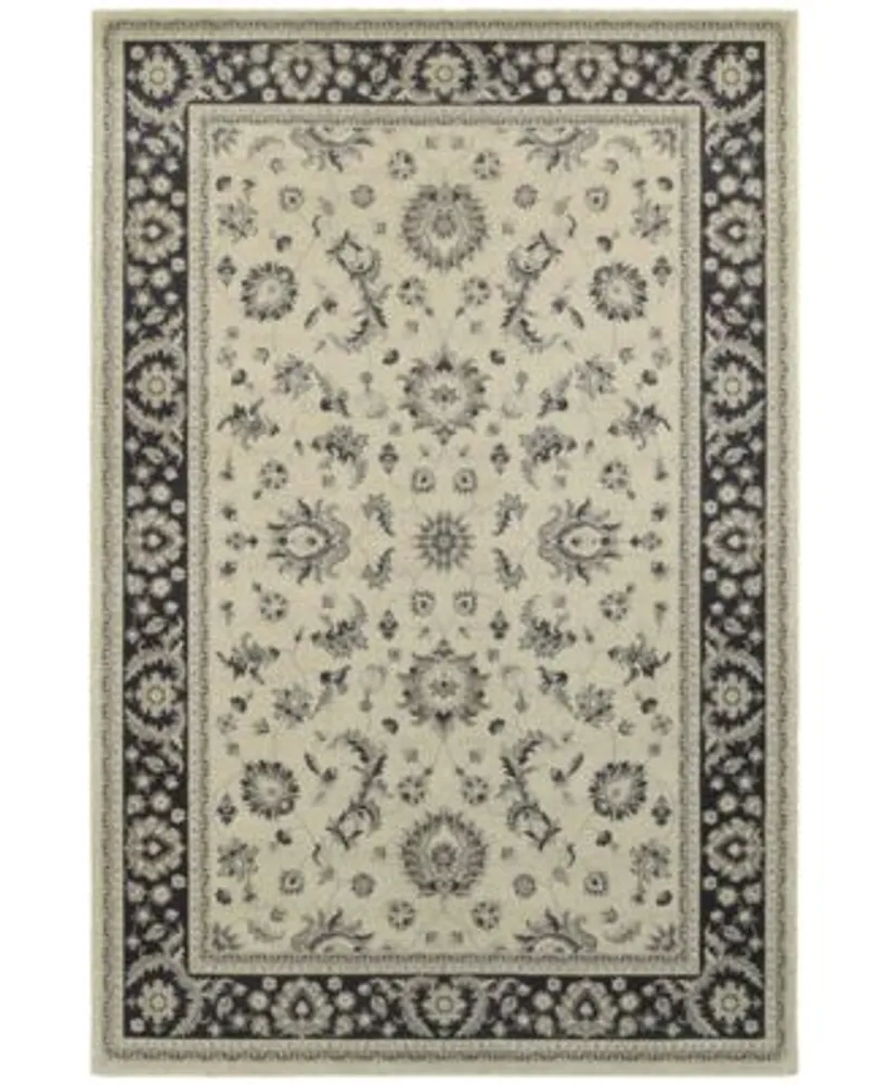 Jhb Design Tidewater Pira Ivory Navy Area Rugs