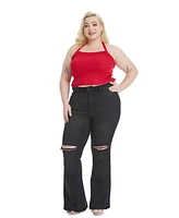 Bayeas Plus Lauren High Rise Flare Jeans