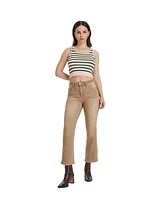 Bayeas Women's High Rise Crop Flare Jeans