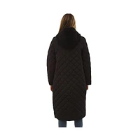 Bench Dna Women's Tazia Diamond Quilted Maxi Parka