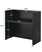Tribesigns 47 Inch Small Retail Counter,Reception Desk, Modern Front Desk with Counter
