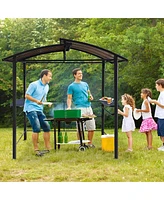 Slickblue 8' x 5' Bbq Patio Canopy Gazebo Durable Outdoor Shelter for Grilling and Entertaining